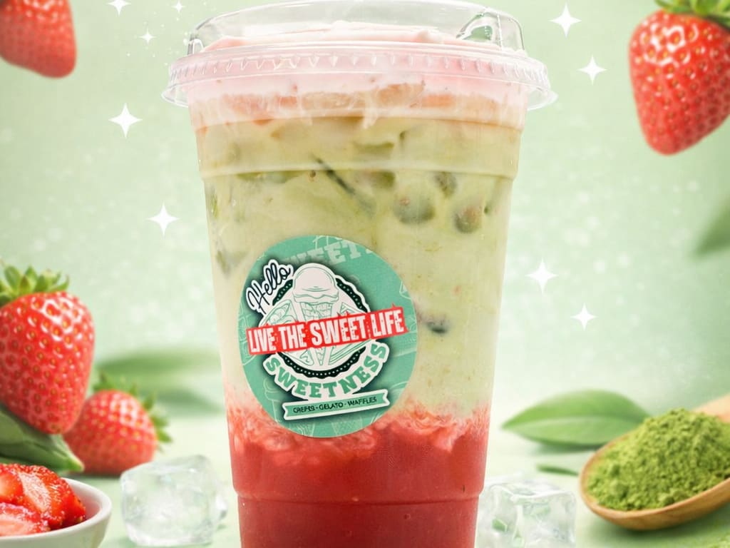 STRAWBERRY ICED MATCHA